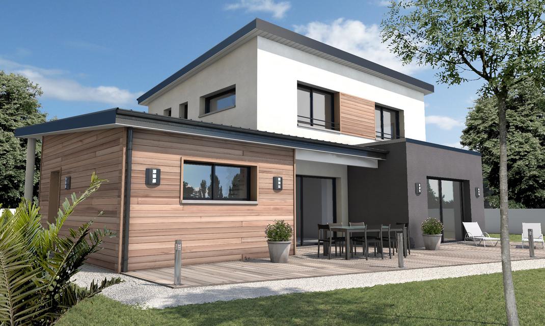 Maison cubique toiture monopente Talmont St Hilaire Maison cubique toiture monopente Talmont St Hilaire