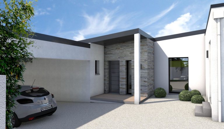 Un porche d'entrée moderne & design - Maison Depreux Construction