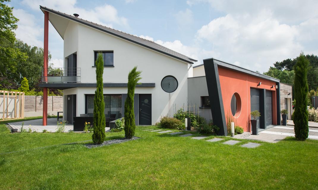 Un porche d'entrée moderne & design - Maison Depreux Construction